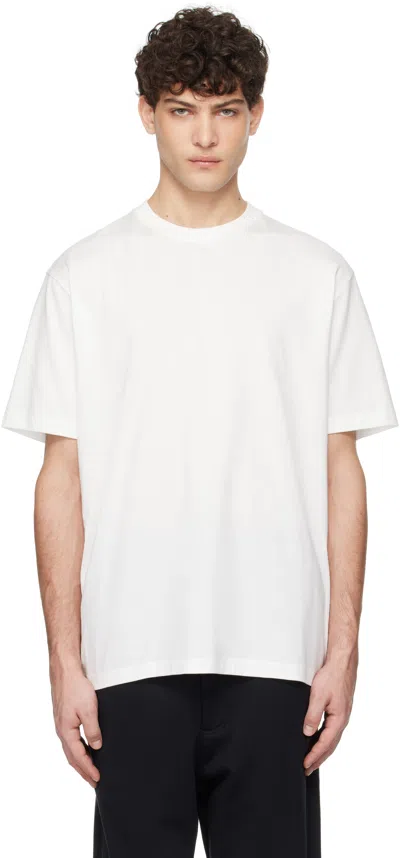 Y-3 WHITE GRAPHIC SHORT SLEEVE T-SHIRT