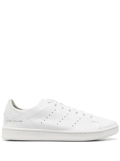 Y-3 White Lace Up Sneakers