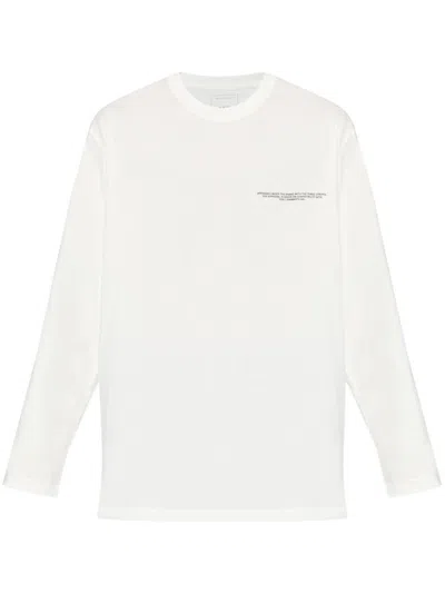 Y-3 T-shirt Logo Maniche Lunghe In White
