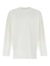 Y-3 Graphic Print Crew Neck Long Sleeve T-shirt In White