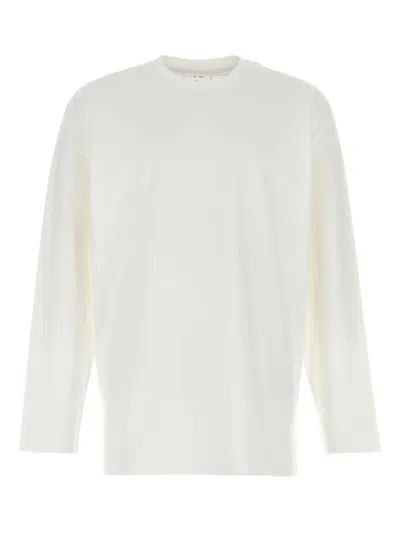 Y-3 WHITE LONG SLEEVES GRAPHIC T-SHIRT