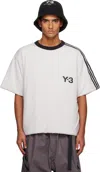 Y-3 White Padded 3 Stripes T-shirt In Multi