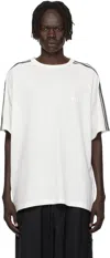 Y-3 White Short Sleeve 3-stripes T-shirt In White