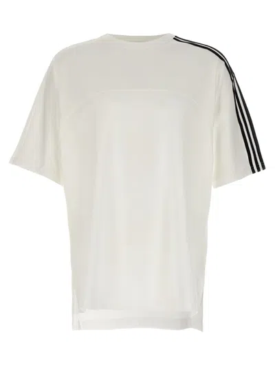 Y-3 Adidas Y 3 White Crew Neck T Shirt With Logo