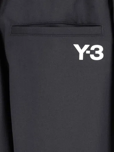 Y-3 Wide Belted Pants In Black