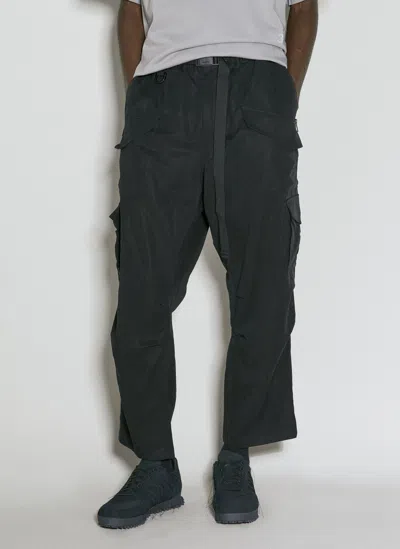 Y-3 Wide Cargo Trousers In Black