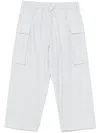 Y-3 Wide-leg Cargo Pants In Blue