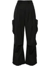 Y-3 Drawstring Cargo Trousers In 黑色