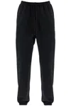 Y-3 Wide Leg High Waist Black Cotton Pants With Adjustable Drawstring In Black (black)