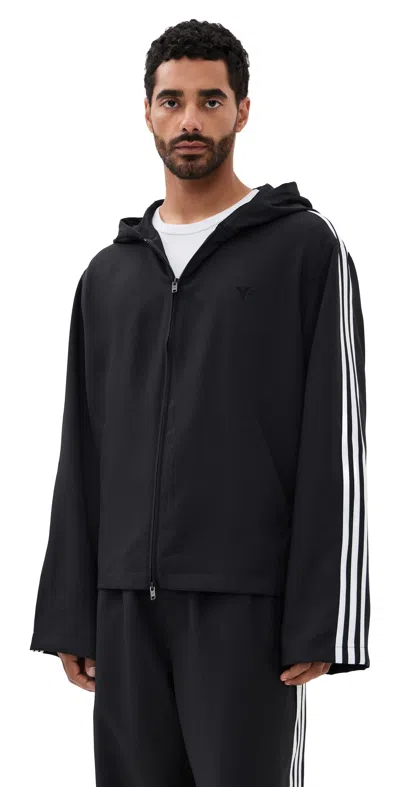 Y-3 Wire Detail Hooded Track Jacket Black