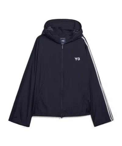 Y-3 Nylon Wired 3 Stripes Track Top In Black