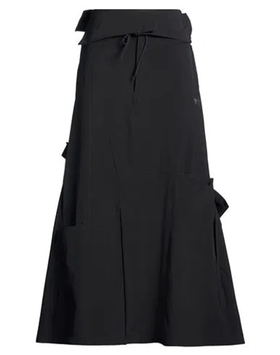 Y-3 Woman Maxi Skirt Black Size L Recycled Polyester, Elastane