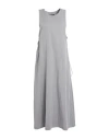 Y-3 Woman Midi Dress Grey Size L Lyocell, Polyamide