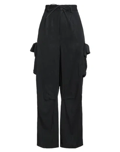Y-3 Woman Pants Black Size M Lyocell, Polyamide