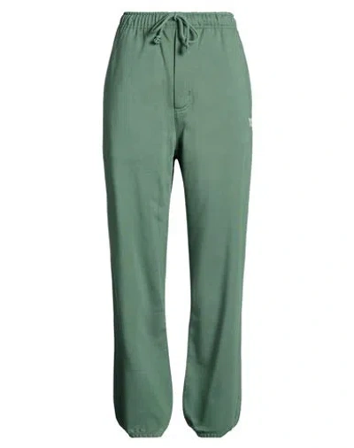 Y-3 Woman Pants Green Size L Cotton, Recycled Polyester