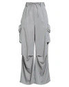 Y-3 Woman Pants Grey Size L Lyocell, Polyamide