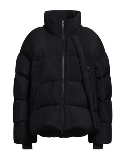 Y-3 Woman Puffer Black Size L Recycled Polyamide