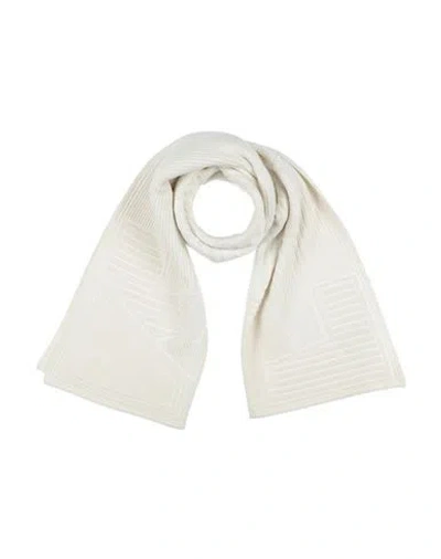 Y-3 Woman Scarf White Size - Wool, Polyamide In Neutral