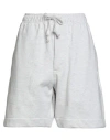 Y-3 Woman Shorts & Bermuda Shorts Light Grey Size L Cotton, Polyester