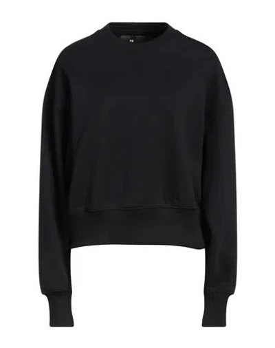Y-3 Woman Sweatshirt Black Size L Organic Cotton, Elastane