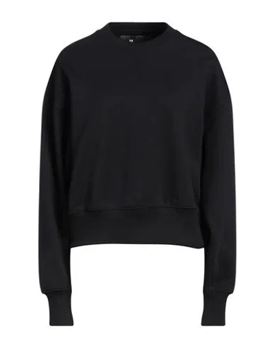 Y-3 Woman Sweatshirt Black Size S Organic Cotton, Elastane