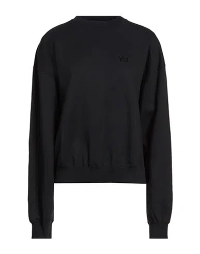 Y-3 Woman Sweatshirt Black Size L Polyester, Recycled Polyester