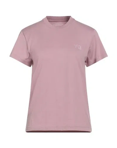 Y-3 Woman T-shirt Antique Rose Size M Cotton In Pink