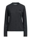 Y-3 Woman T-shirt Black Size M Recycled Polyester, Wool In Black