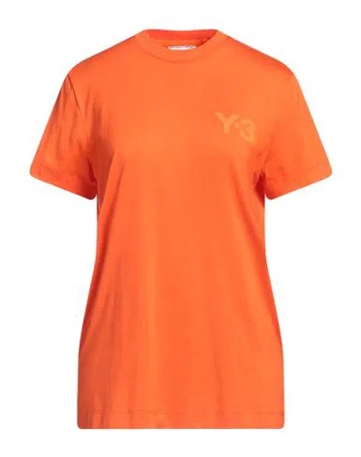 Y-3 Woman T-shirt Orange Size L Cotton