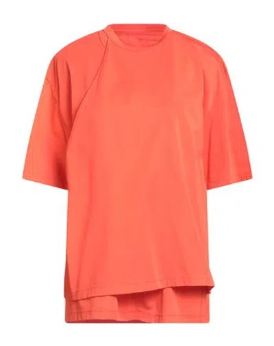 Y-3 Woman T-shirt Orange Size S Cotton, Recycled Polyester