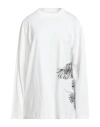 Y-3 Woman T-shirt White Size S Cotton, Elastane