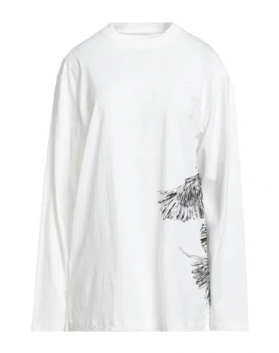 Y-3 Woman T-shirt White Size S Cotton, Elastane