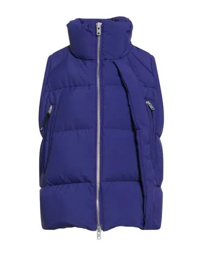 Y-3 Woman Vest Purple Size M Recycled Polyamide In Blue