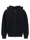 Y-3 Black Cotton Zip Hoodie In Black