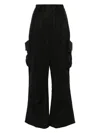 Y-3 Black Wide Cargo Pants In Black