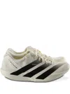 Y-3 White Black Adios 9 Mesh Elasticized Rubber-sole Sneakers In Neutral