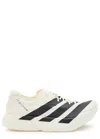Y-3 White Black Adios 9 Mesh Elasticized Rubber-sole Sneakers In White