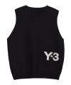 Y-3 Y 3 Knitted Logo Vest In Seven In Black