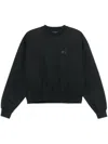 Y-3 Stretch Cotton Oversized Sweater With Crew Neck In Black
