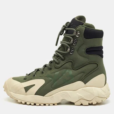 Y-3 X Adidas Shadow Green Fabric And Leather Notoma Sneakers