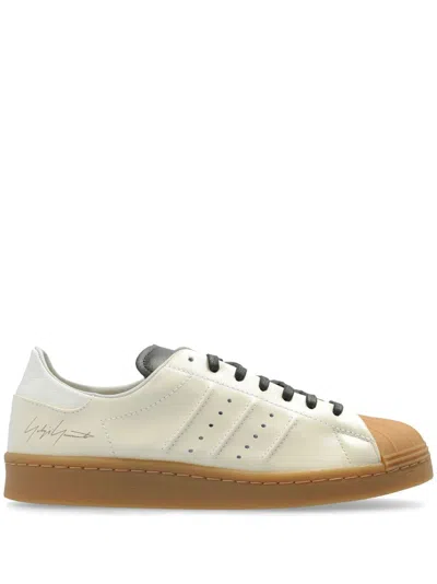 Y-3 X Adidas Superstar Sneakers In White Olive