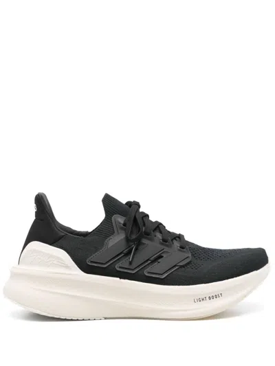Y-3 Black Ultraboost Lace Up Sneakers