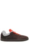Y-3 Adidas X Dingyun Zhang Samba Sneakers In Brown Oxide/brown Oxide/surf Red