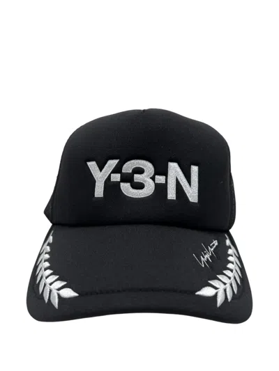 Y-3 X Neighborhood Embroidered-logo Trucker Cat In Black