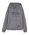 Y-3 X Neighborhood Graphic Hoodie In Gray