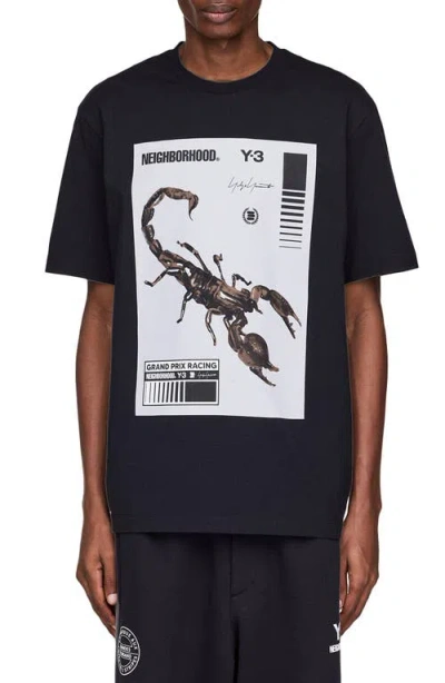 Y-3 X Neighborhood Graphic T-shirt In Black