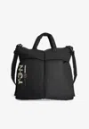 Y-3 X Neighborhood Logo Print Nylon Tote Bag In Black