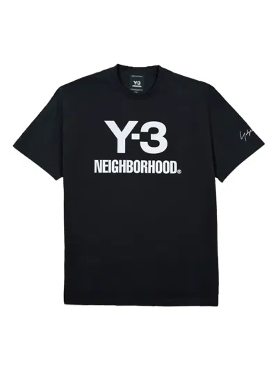 Y-3 X Neighborhood Logo-print T-shirt In Black