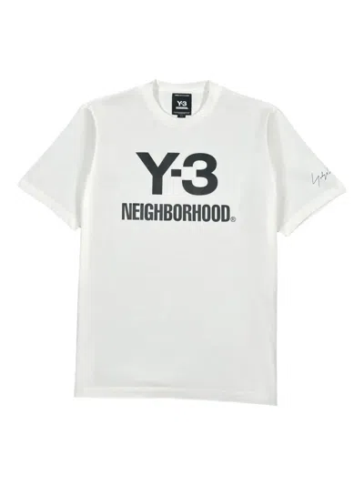 Y-3 X Neighborhood Logo-print T-shirt In White