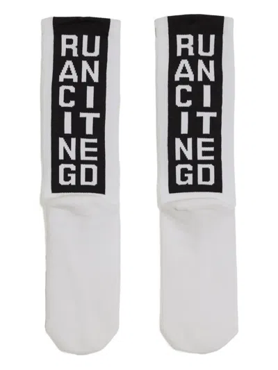 Y-3 X Neighborhood Logo Socks In Multi